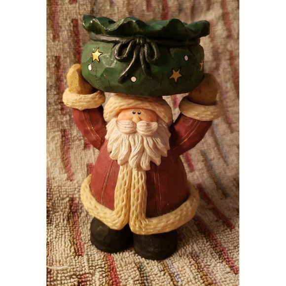 Vtg HENTON Int'l Santa Votive Candle Holder MSRP $58 - Picture 1 of 8